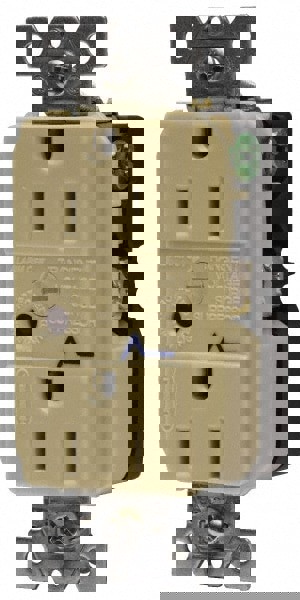 Straight Blade Duplex Receptacle: NEMA 5-20R, 20 Amps, Isolated Ground